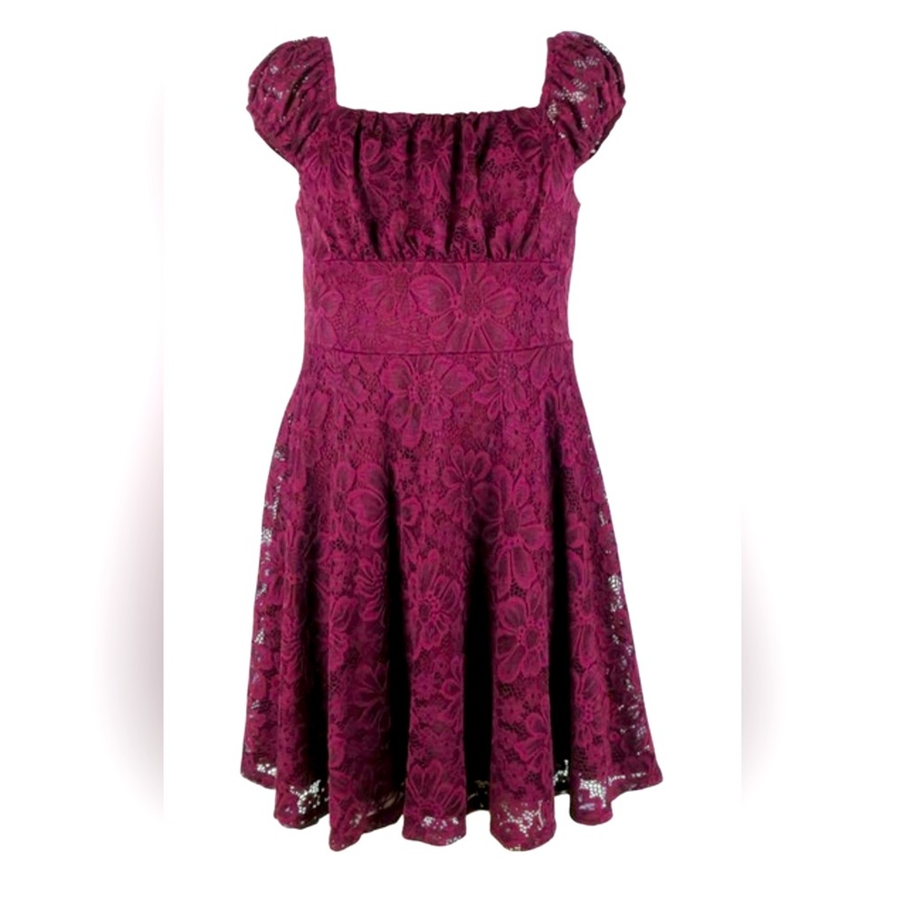 Burgundy Girl’s Holiday Dress
